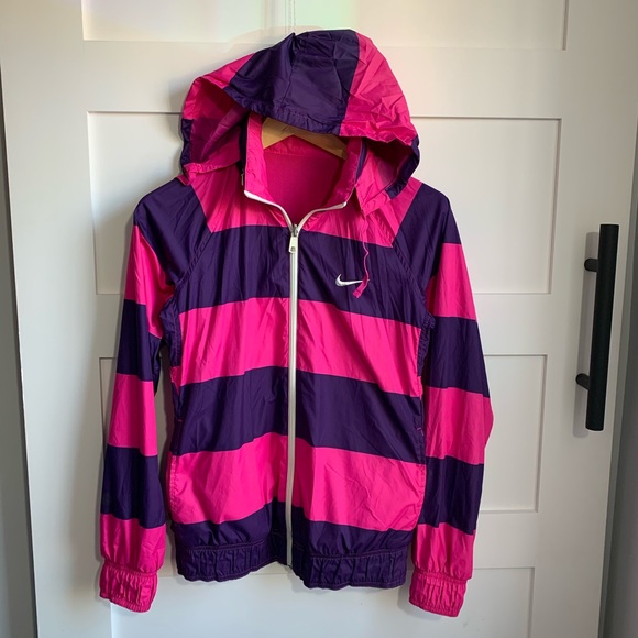 pink and purple nike jacket